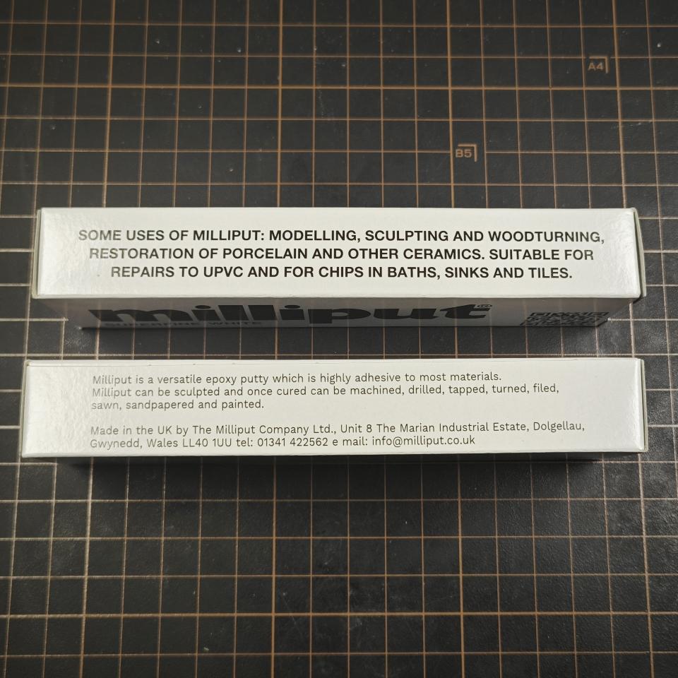 Miliput Superfine White 100g - Bột Trám Siêu Mịn Epoxy Putty Hai Thành Phần-duoc-ban-tai-OCD Studio
