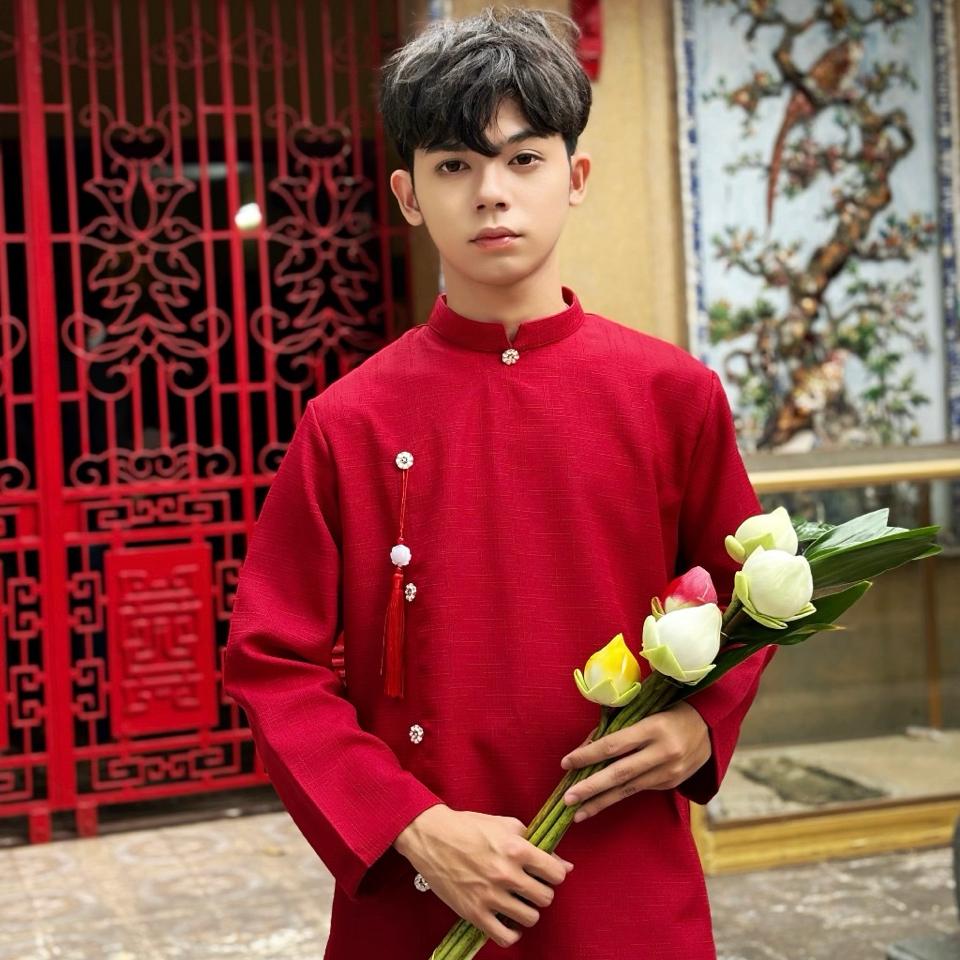 (2) ĐỎ size XL - AD Nam cách tân - Smile-duoc-ban-tai-MICHIDO - CHO THUÊ VÁY ĐẦM XINH