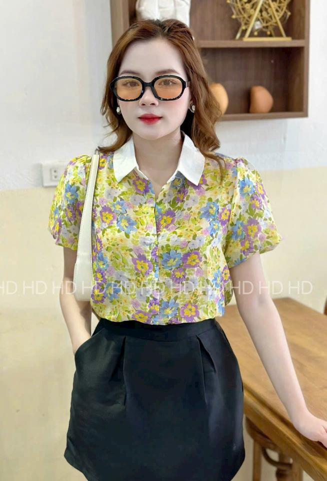 Áo hoa và von hòa dương-duoc-ban-tai-Thùy Dương shop