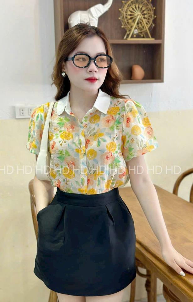 Áo hoa và von hòa dương-duoc-ban-tai-Thùy Dương shop