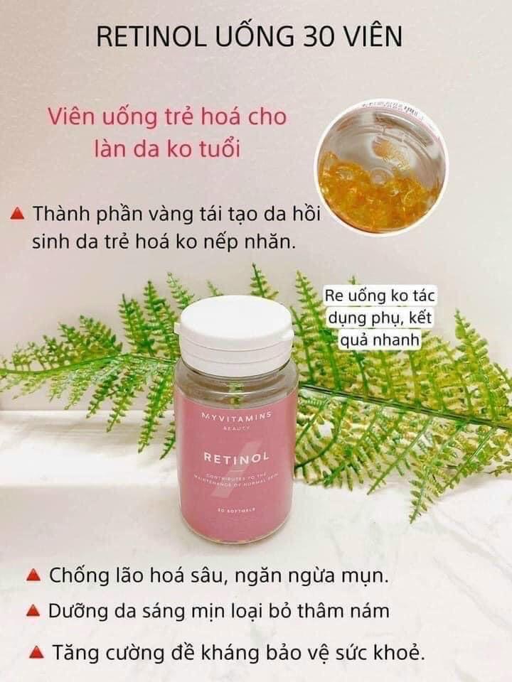 Viên Uống Retinol Myvitamins 90v -duoc-ban-tai-𝑮𝒂̣𝒐 𝑪𝒐𝒔𝒎𝒆𝒔𝒕𝒊𝒄𝒔