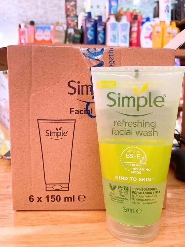 Sữa Rửa Mặt Simple Mẫu mới 2022 150ml-duoc-ban-tai-𝑮𝒂̣𝒐 𝑪𝒐𝒔𝒎𝒆𝒔𝒕𝒊𝒄𝒔