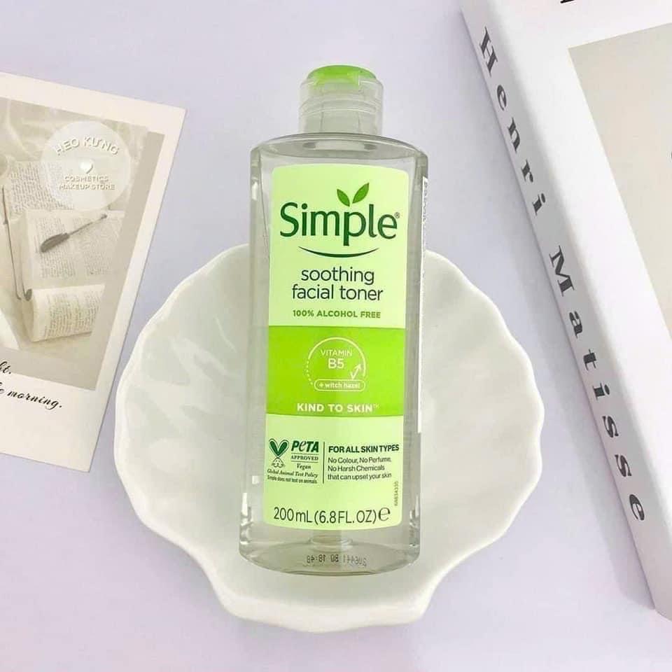 Toner Simple Soothing Facial Mẫu Mới - 200ml -duoc-ban-tai-𝑮𝒂̣𝒐 𝑪𝒐𝒔𝒎𝒆𝒔𝒕𝒊𝒄𝒔