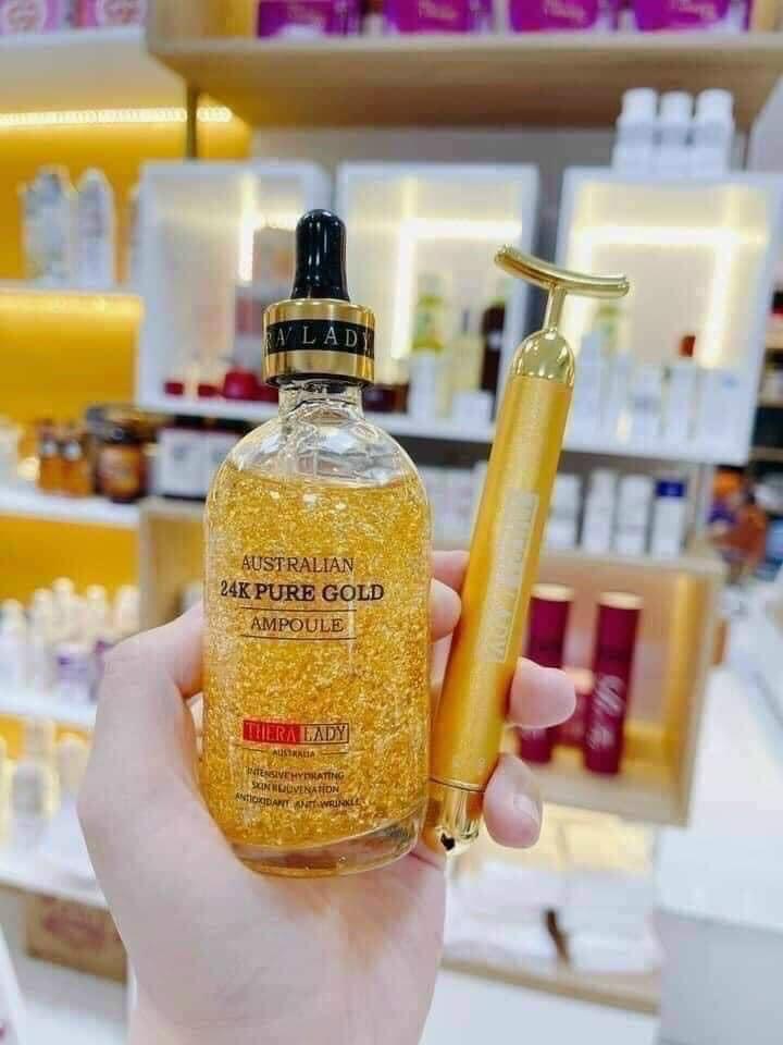 Serum Vàng Autralian 24k Pure Gold Ampoule Úc 100ml-duoc-ban-tai-𝑮𝒂̣𝒐 𝑪𝒐𝒔𝒎𝒆𝒔𝒕𝒊𝒄𝒔