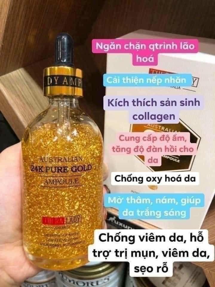 Serum Vàng Autralian 24k Pure Gold Ampoule Úc 100ml-duoc-ban-tai-𝑮𝒂̣𝒐 𝑪𝒐𝒔𝒎𝒆𝒔𝒕𝒊𝒄𝒔