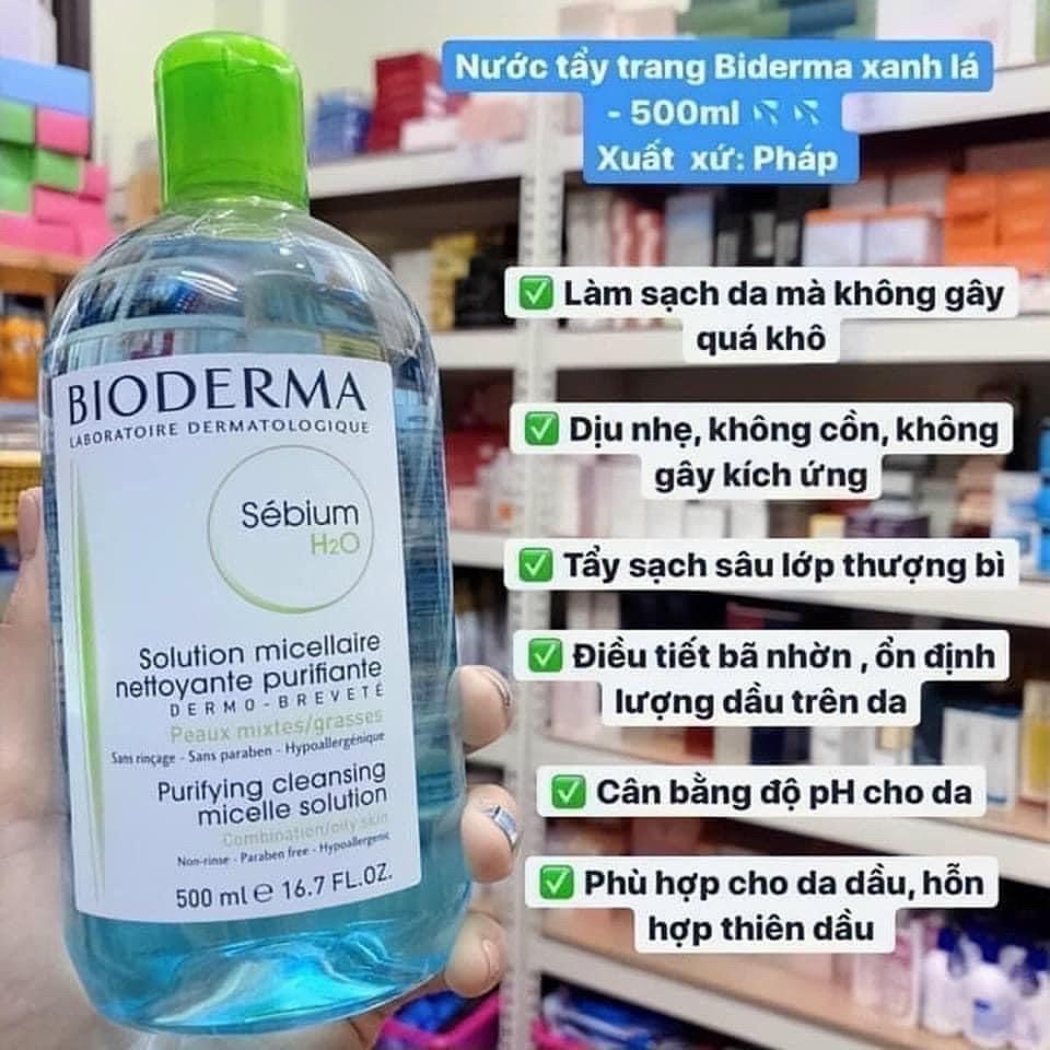 Tẩy Trang Bioderma Xanh Mẫu Mới 500ml-duoc-ban-tai-𝑮𝒂̣𝒐 𝑪𝒐𝒔𝒎𝒆𝒔𝒕𝒊𝒄𝒔