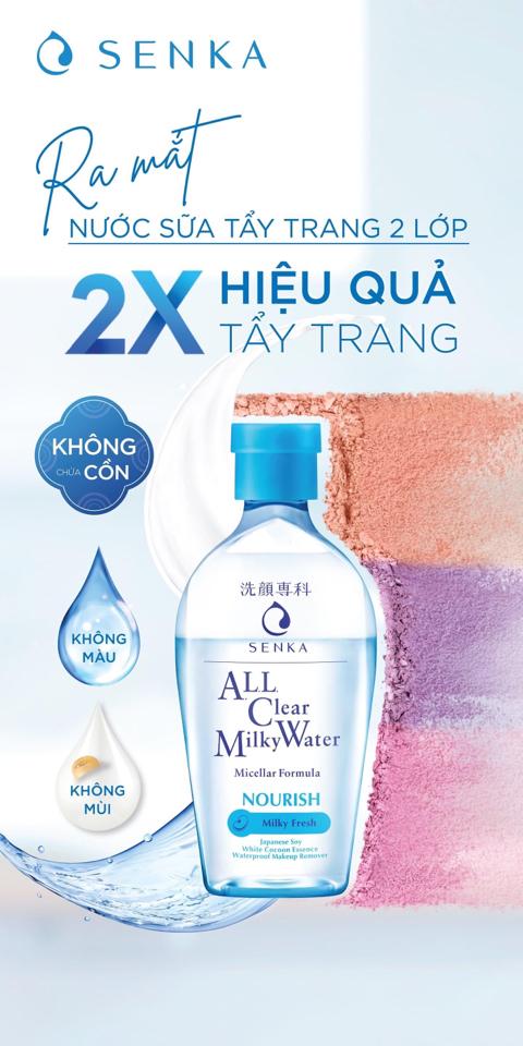 Nước & Sữa Tẩy Trang 2 Lớp Senka Không Cồn-duoc-ban-tai-𝑮𝒂̣𝒐 𝑪𝒐𝒔𝒎𝒆𝒔𝒕𝒊𝒄𝒔