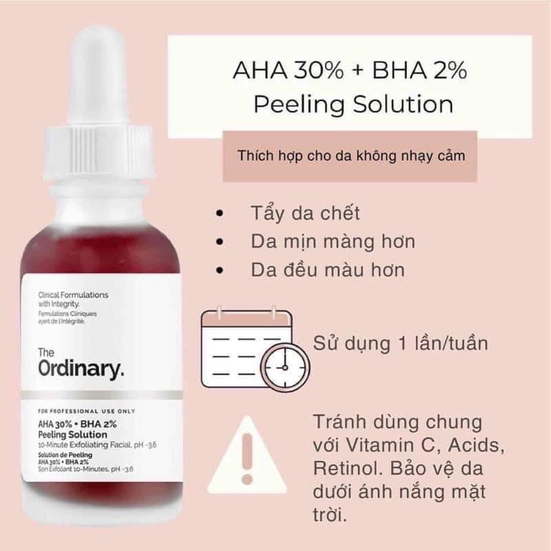 Serum the Ordinary AHA 30% + BHA 2% Peeling Solution-duoc-ban-tai-𝑮𝒂̣𝒐 𝑪𝒐𝒔𝒎𝒆𝒔𝒕𝒊𝒄𝒔