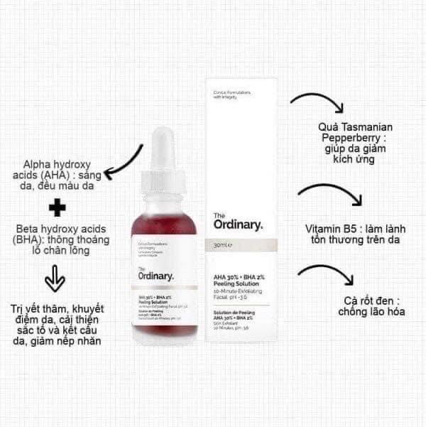 Serum the Ordinary AHA 30% + BHA 2% Peeling Solution-duoc-ban-tai-𝑮𝒂̣𝒐 𝑪𝒐𝒔𝒎𝒆𝒔𝒕𝒊𝒄𝒔