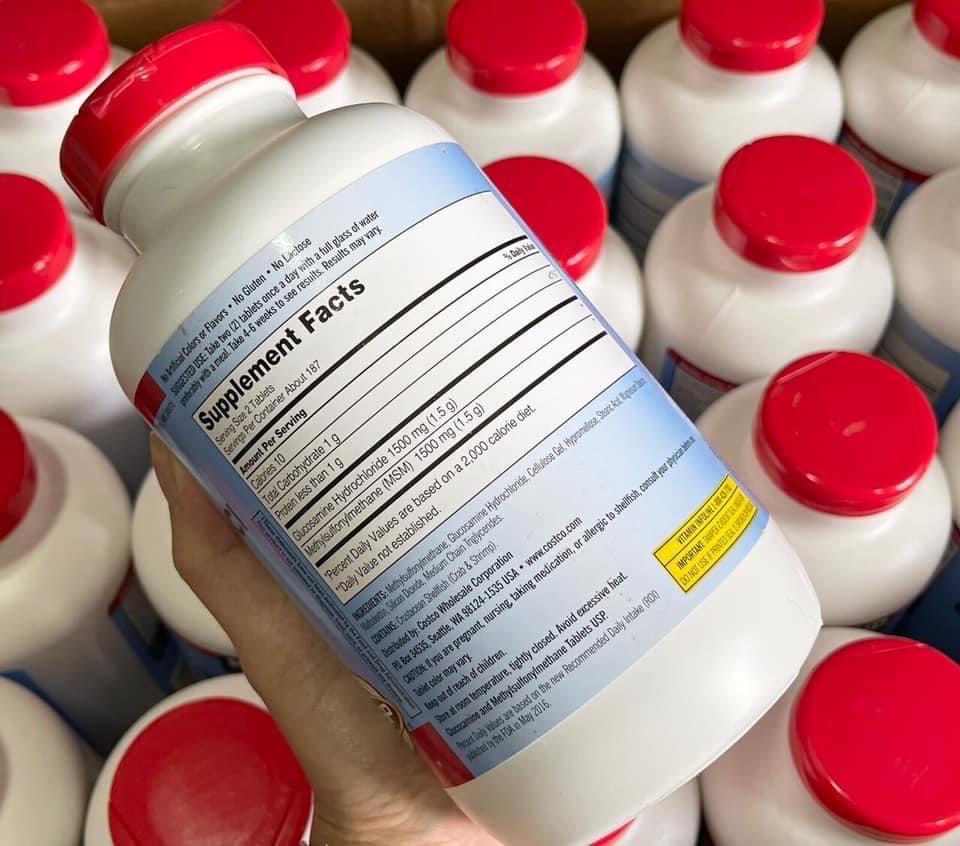 Viên Uống Bổ Khớp Glucosamin 375v Kirkland Mỹ-duoc-ban-tai-𝑮𝒂̣𝒐 𝑪𝒐𝒔𝒎𝒆𝒔𝒕𝒊𝒄𝒔