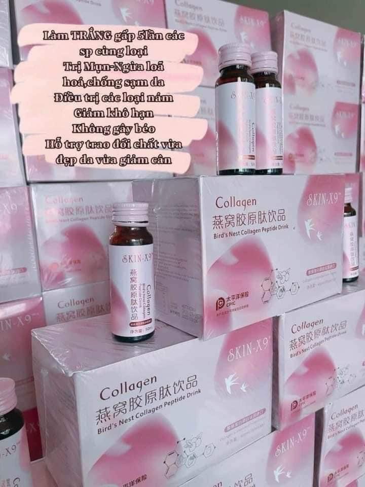 Nước Uống Collagen Trắng Da Skin-9X Hộp 8 chai-duoc-ban-tai-𝑮𝒂̣𝒐 𝑪𝒐𝒔𝒎𝒆𝒔𝒕𝒊𝒄𝒔