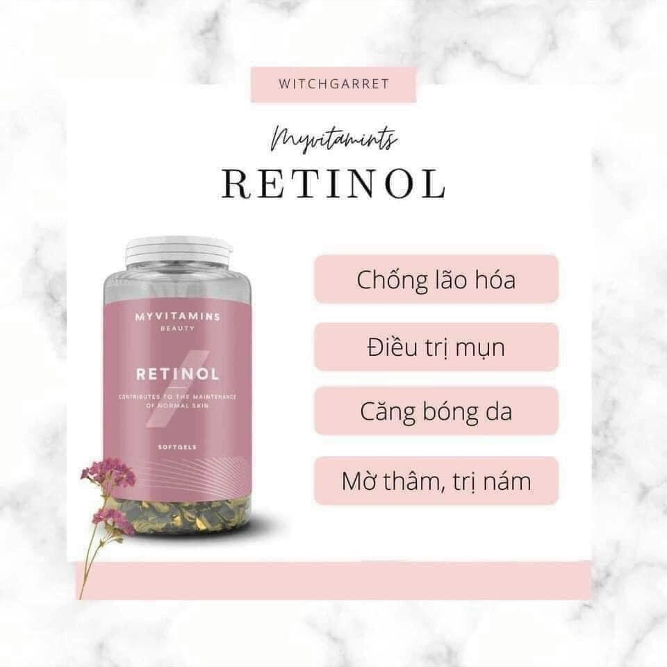 Viên Uống Retinol Myvitamins 90v -duoc-ban-tai-𝑮𝒂̣𝒐 𝑪𝒐𝒔𝒎𝒆𝒔𝒕𝒊𝒄𝒔