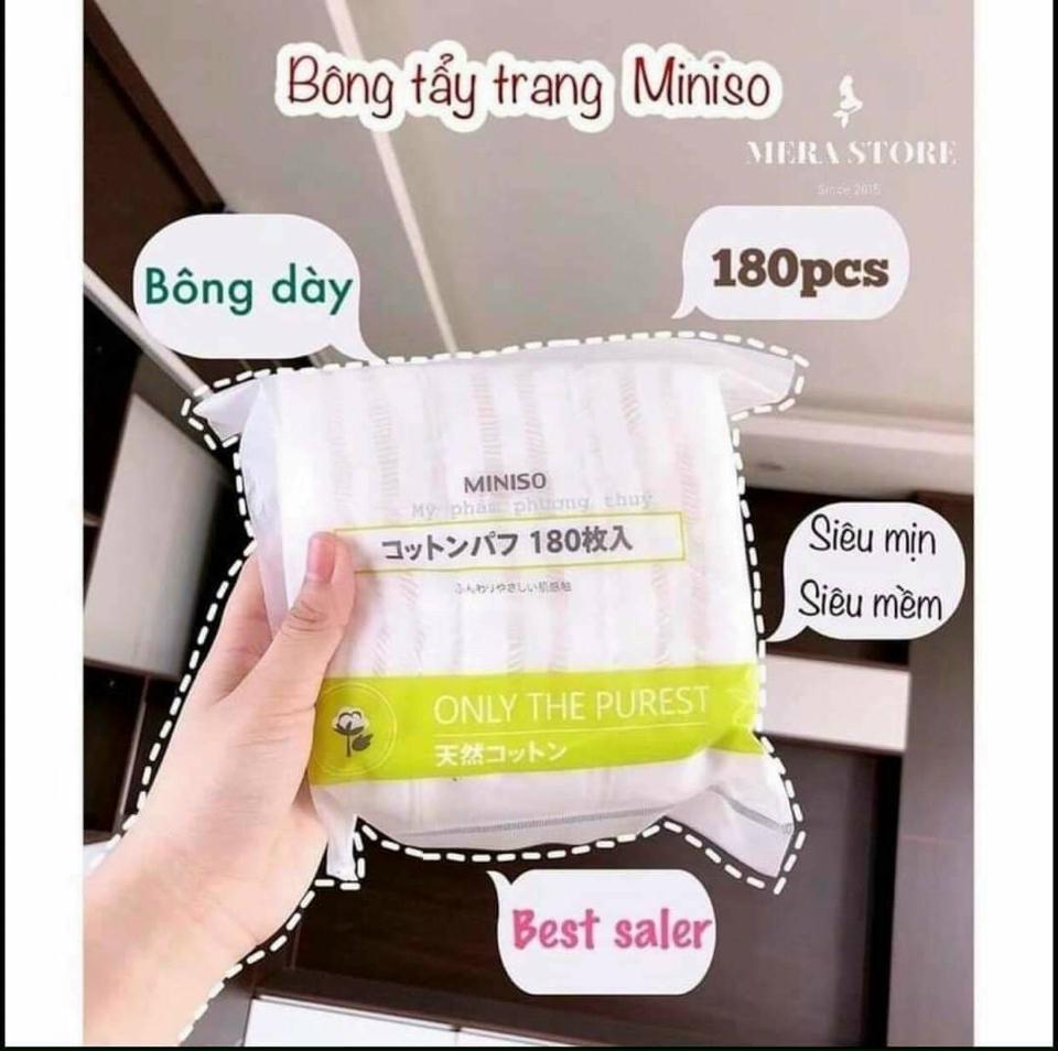 Bông Tẩy Trang MiniSo 180m -duoc-ban-tai-𝑮𝒂̣𝒐 𝑪𝒐𝒔𝒎𝒆𝒔𝒕𝒊𝒄𝒔