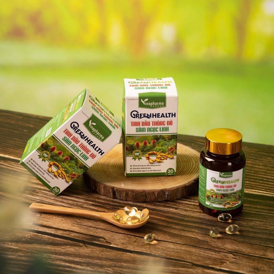 Viên tinh thông đỏ sâm Ngọc Linh GREENHEALTH -duoc-ban-tai-Nhà Thuốc Ngọc Trúc