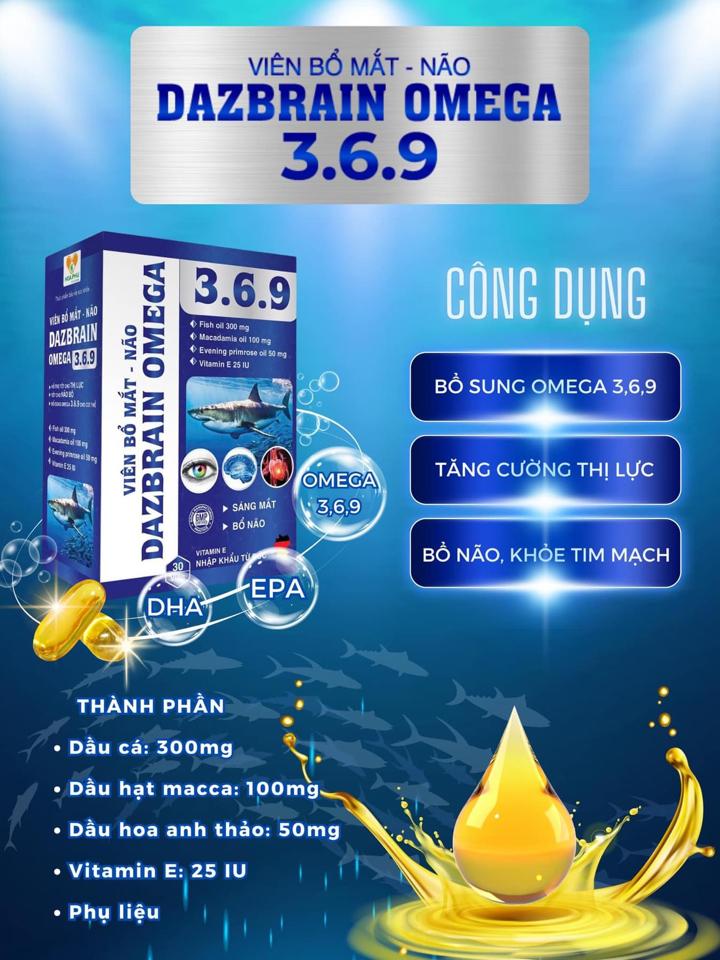 Viên Bổ mắt-não DAZBRAIN OMEGA-duoc-ban-tai-Nhà Thuốc Ngọc Trúc