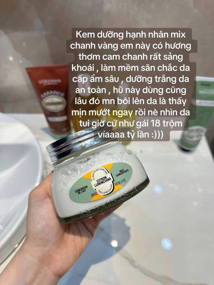 Kem Dưỡng Thể Body Hạnh Nhân L'occitane Almond Milk Concentrate hủ 200ml - bản limited-duoc-ban-tai-Trương Yến Oanh 