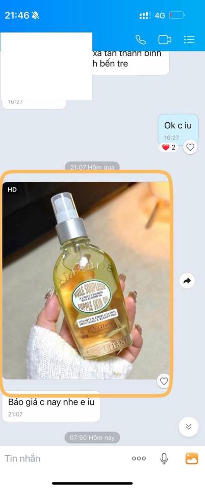 Dầu Dưỡng Thể Body Hạnh Nhân L'Occitane Almond Supple Skin Oil 100ml-duoc-ban-tai-Trương Yến Oanh 
