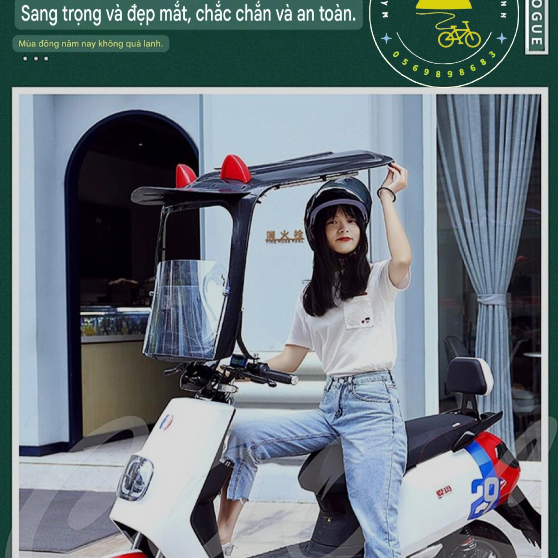 Mái che xe - nhựa - đơn - lắp chân gương - 830-duoc-ban-tai-Mái che xe máy và xe điện Thiên Linh
