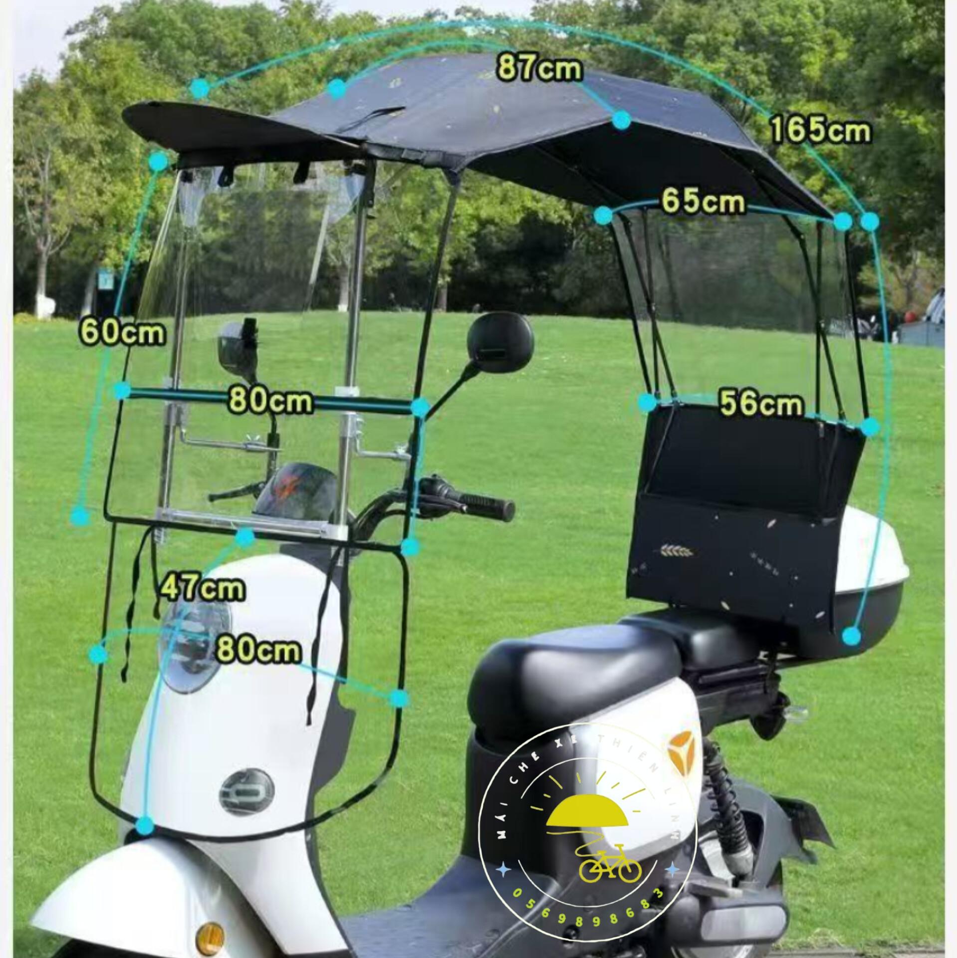 Mái che xe - bạt - đôi - gấp gọn phút mốt - lắp chân gương - 710-duoc-ban-tai-Mái che xe máy và xe điện Thiên Linh