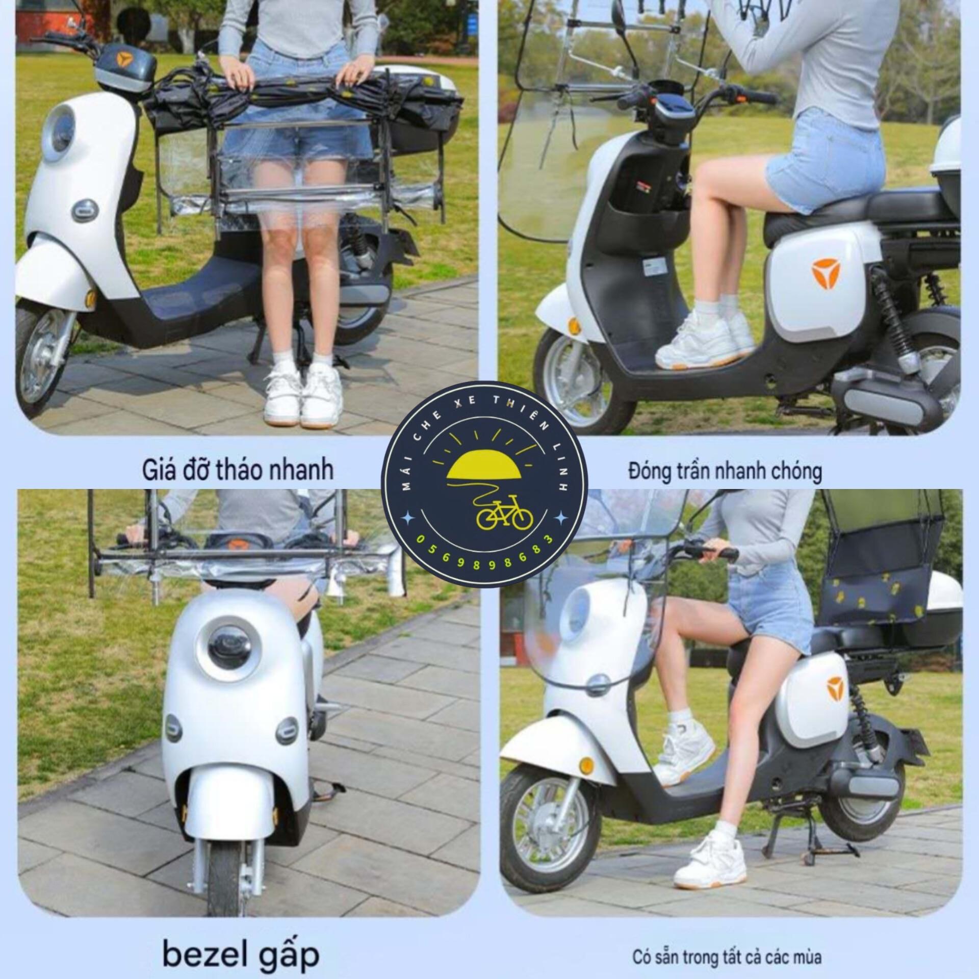 Mái che xe - bạt - đôi - gấp gọn phút mốt - lắp chân gương - 710-duoc-ban-tai-Mái che xe máy và xe điện Thiên Linh