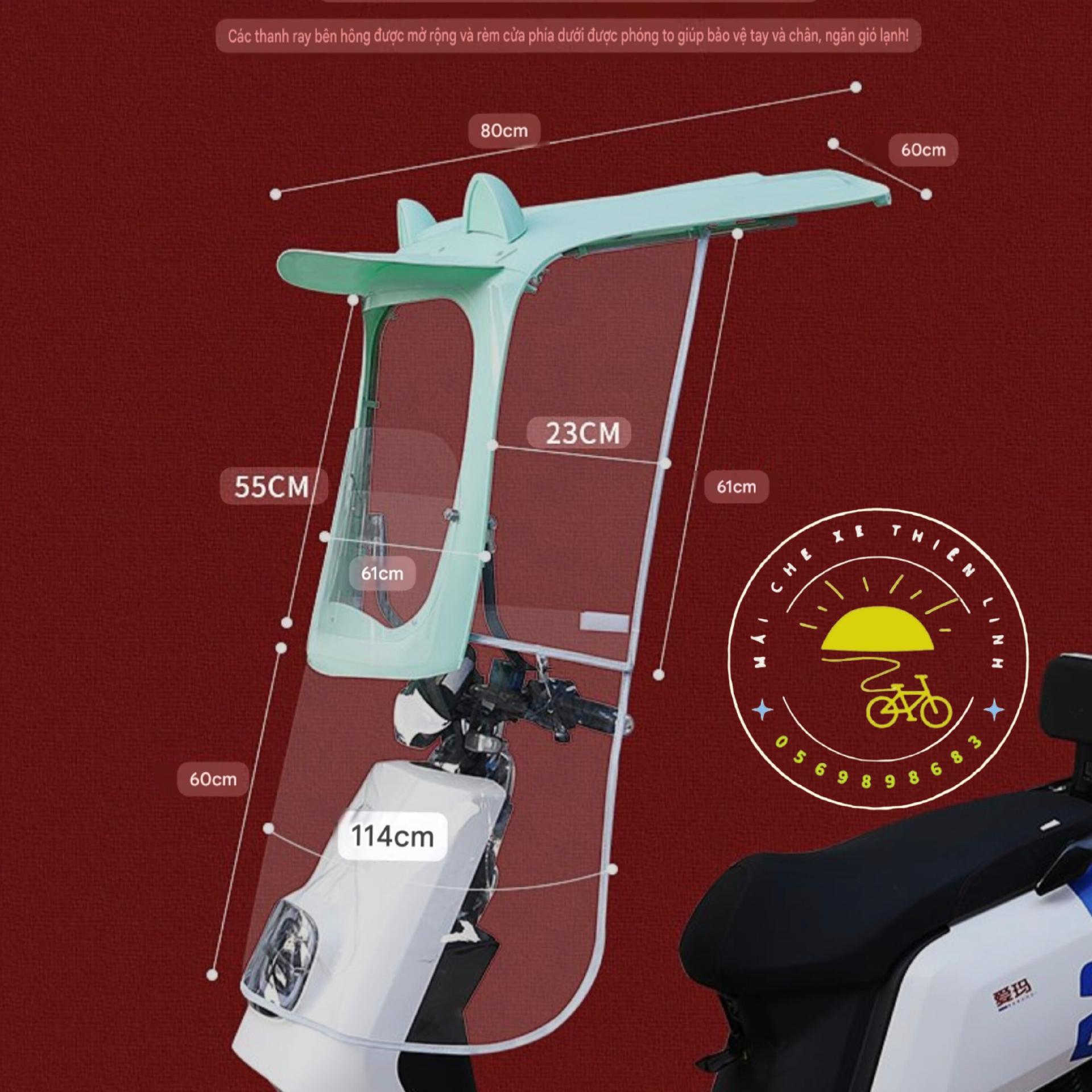 Mái che xe - nhựa - đơn - lắp chân gương - 830-duoc-ban-tai-Mái che xe máy và xe điện Thiên Linh