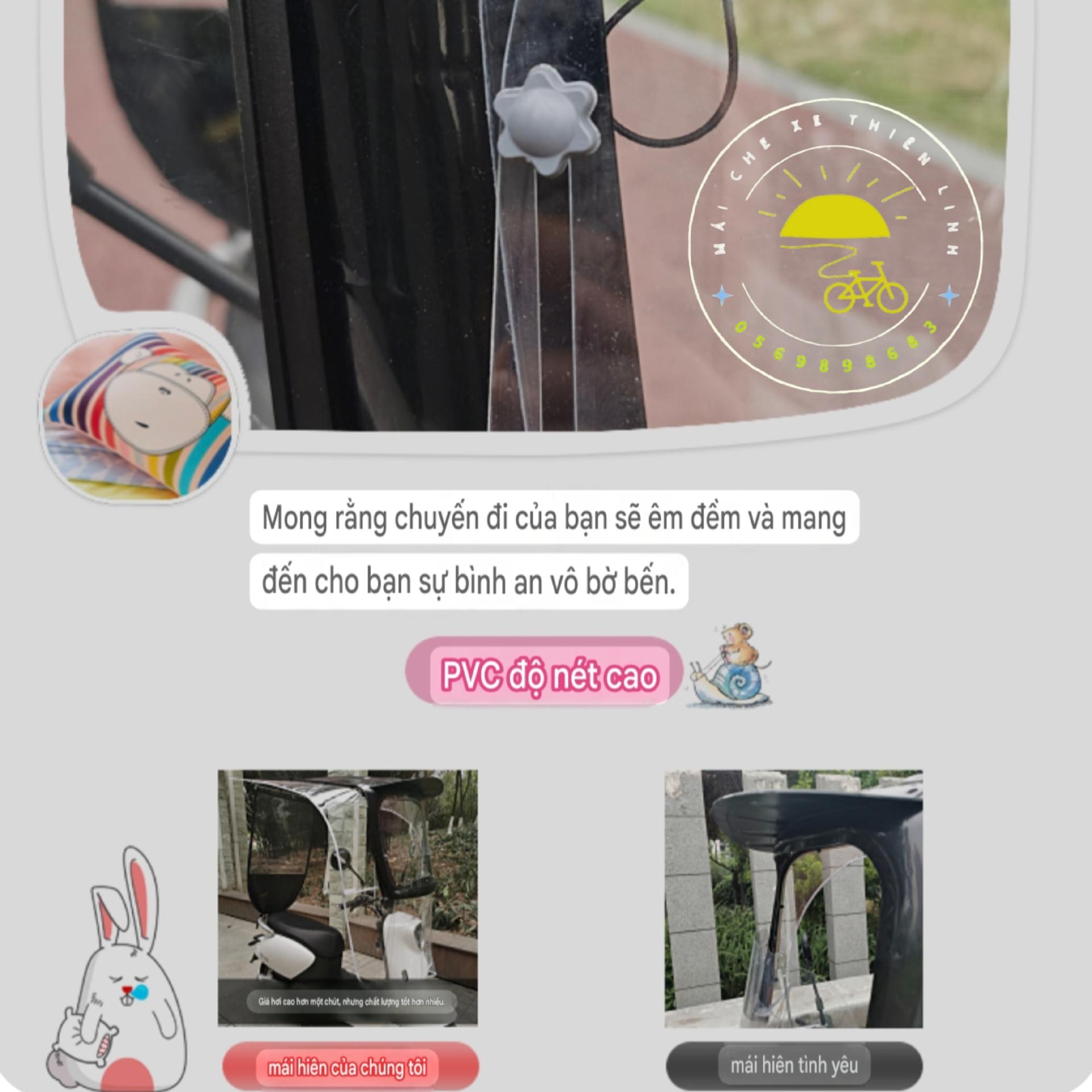 Mái che xe - nhựa - đôi - nối dài - lắp chân gương - 1275-duoc-ban-tai-Mái che xe máy và xe điện Thiên Linh