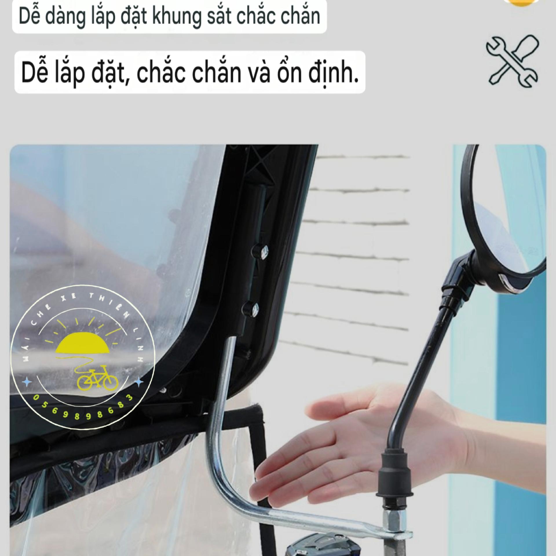Mái che xe - nhựa - đôi - tai - lắp chân gương - 1200-duoc-ban-tai-Mái che xe máy và xe điện Thiên Linh