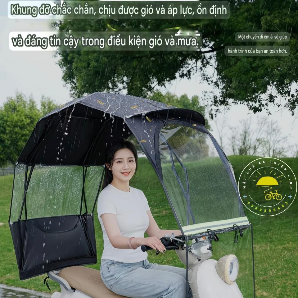 Mái che xe - bạt - đôi - gấp gọn phút mốt - lắp chân gương - 865-duoc-ban-tai-Mái che xe máy và xe điện Thiên Linh