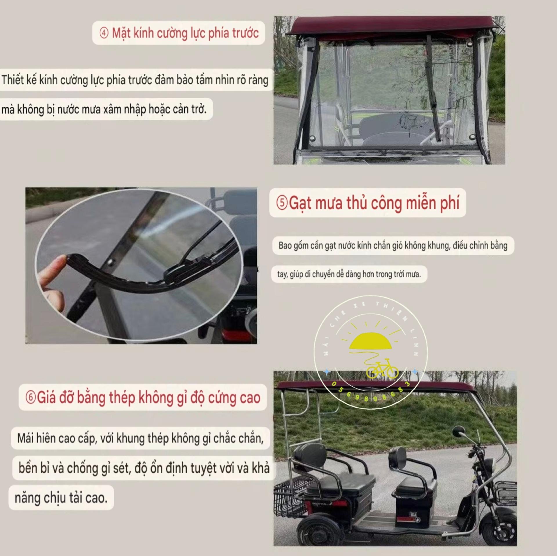 Che xe 3 bánh YoBo V1 Super One - kích thước 120cm x 70cm - 1710-duoc-ban-tai-Mái che xe máy và xe điện Thiên Linh