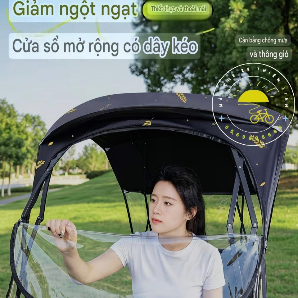Mái che xe - bạt - đôi - gấp gọn phút mốt - lắp chân gương - 865-duoc-ban-tai-Mái che xe máy và xe điện Thiên Linh