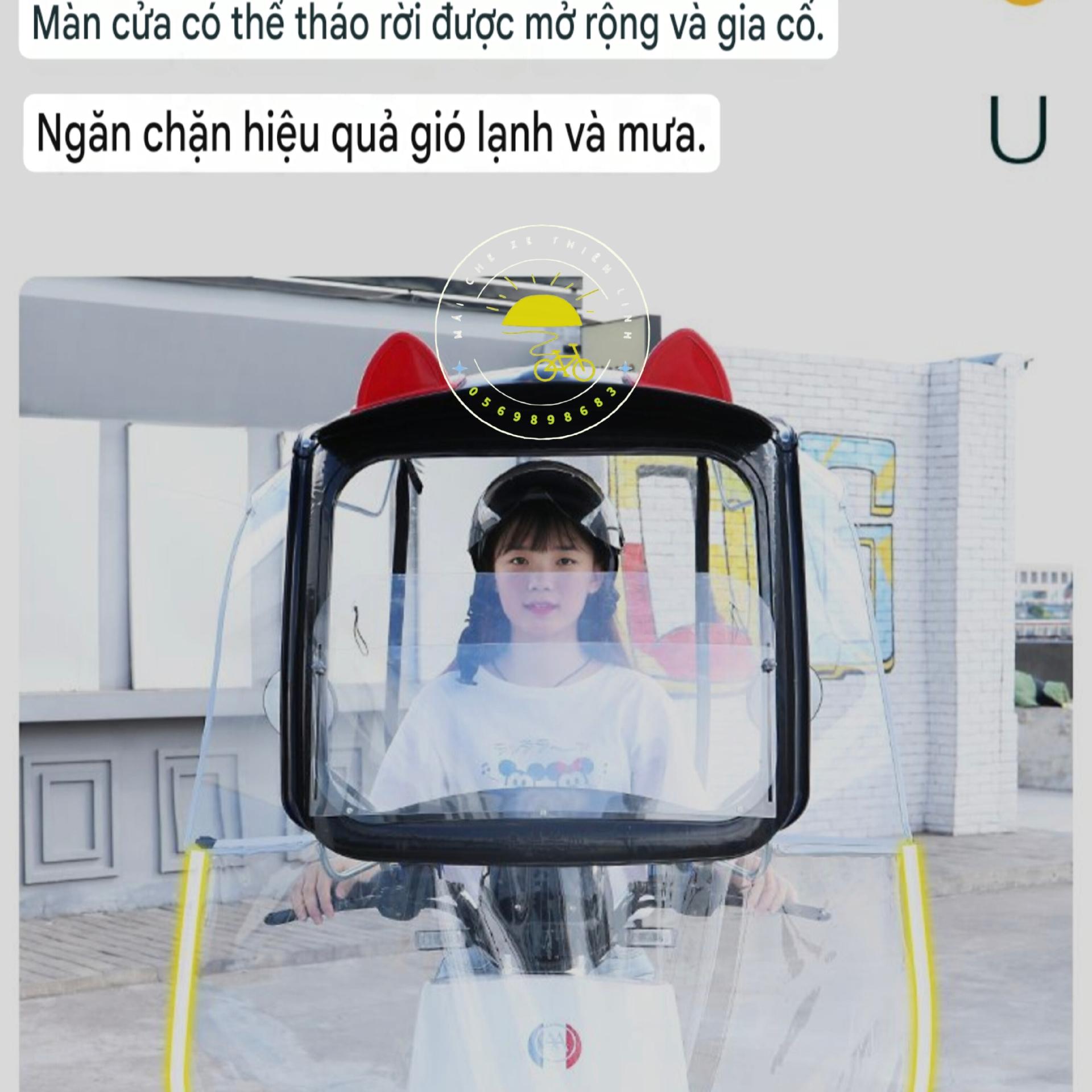 Mái che xe - nhựa - đôi - tai - lắp chân gương - 1200-duoc-ban-tai-Mái che xe máy và xe điện Thiên Linh