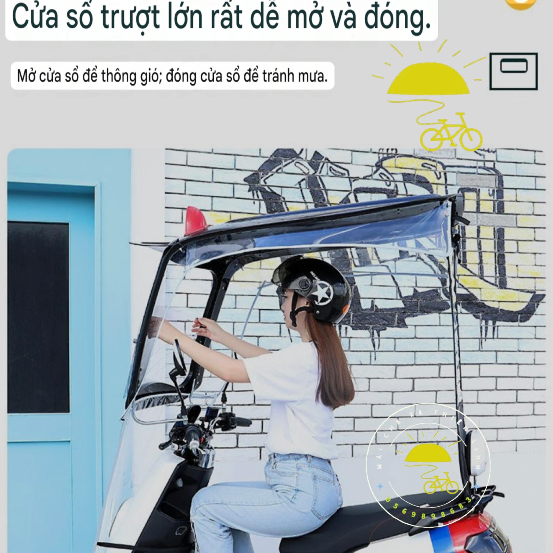 Mái che xe - nhựa - đôi - tai - lắp chân gương - 1200-duoc-ban-tai-Mái che xe máy và xe điện Thiên Linh