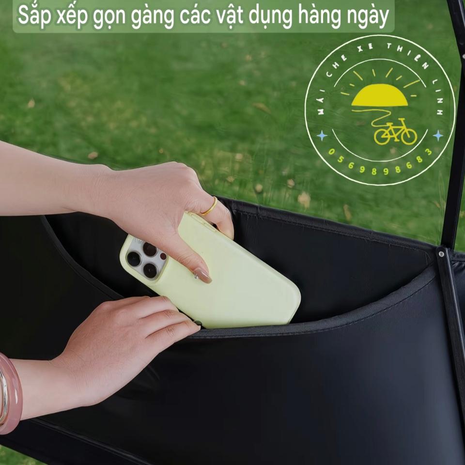 Mái che xe - bạt - đôi - gấp gọn phút mốt - lắp chân gương - 865-duoc-ban-tai-Mái che xe máy và xe điện Thiên Linh