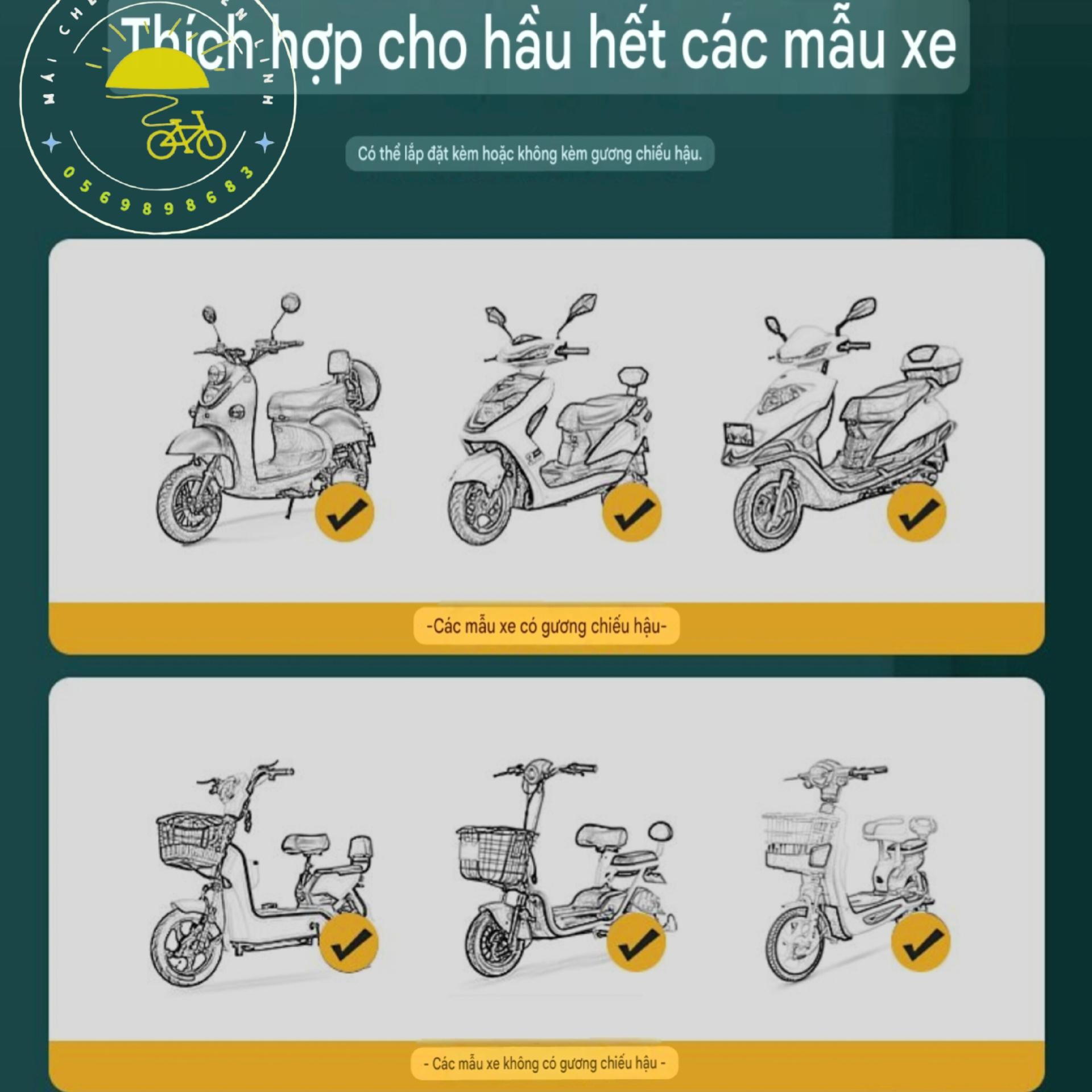 Mái che xe - nhựa - đôi - tai - lắp chân gương - 1200-duoc-ban-tai-Mái che xe máy và xe điện Thiên Linh