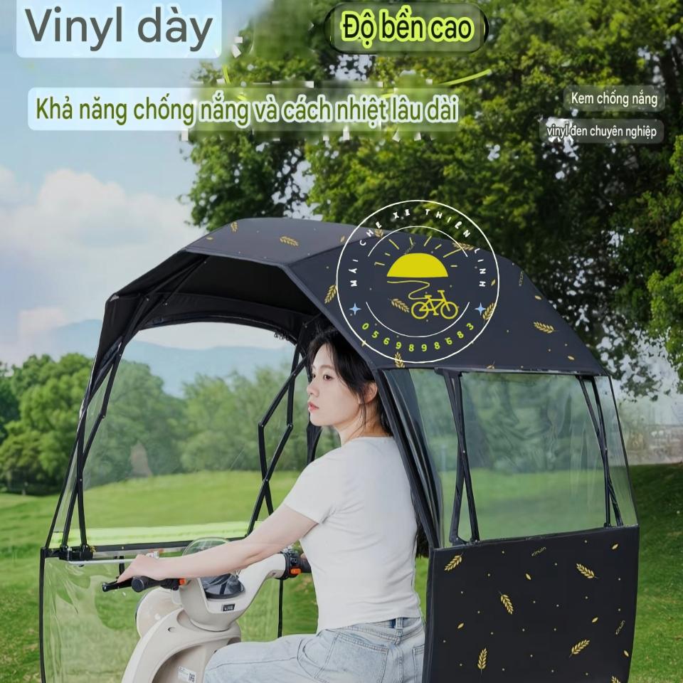 Mái che xe - bạt - đôi - gấp gọn phút mốt - lắp chân gương - 865-duoc-ban-tai-Mái che xe máy và xe điện Thiên Linh