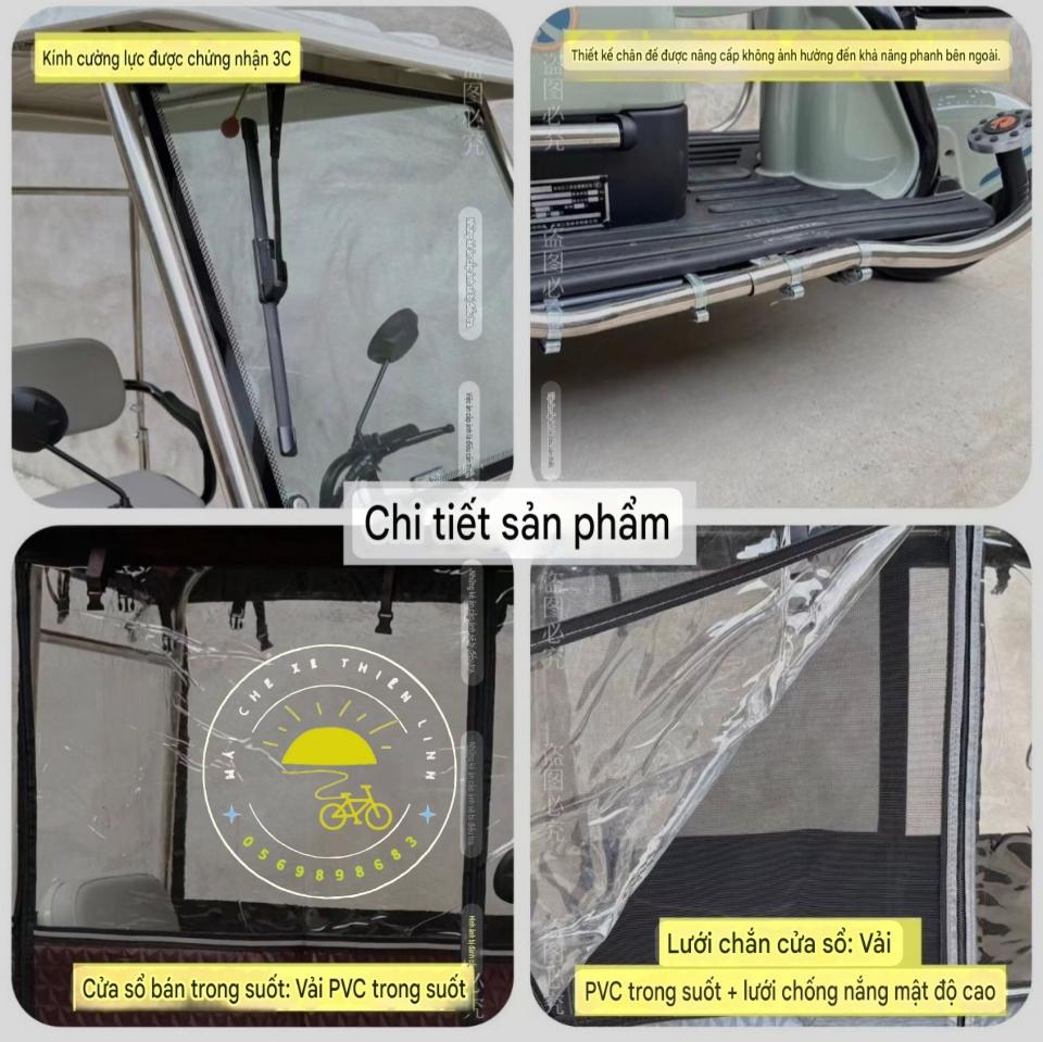 Mái che xe - khung inox - mái composite - lắp thân xe - 1840-duoc-ban-tai-Mái che xe máy và xe điện Thiên Linh