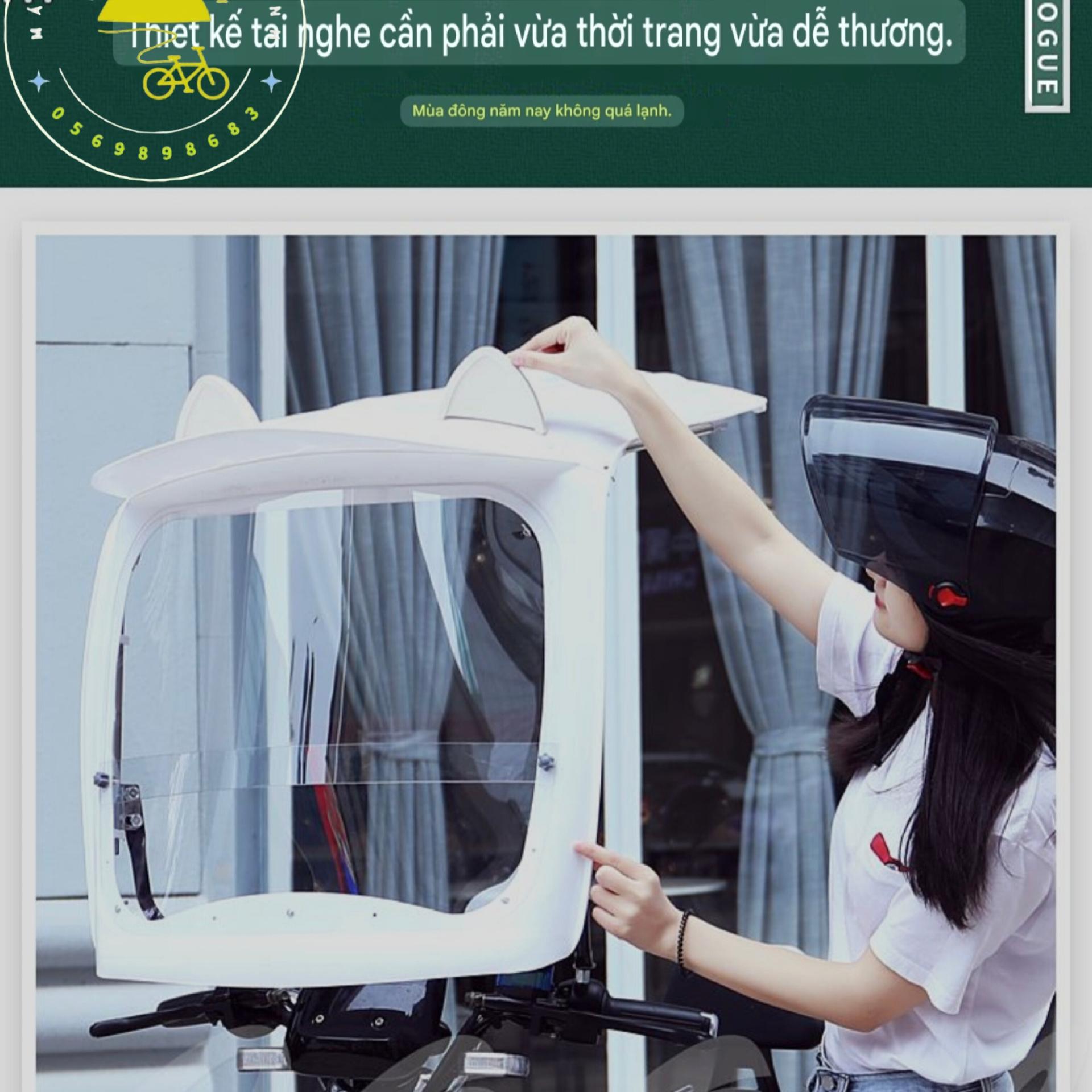Mái che xe - nhựa - đơn - lắp chân gương - 830-duoc-ban-tai-Mái che xe máy và xe điện Thiên Linh