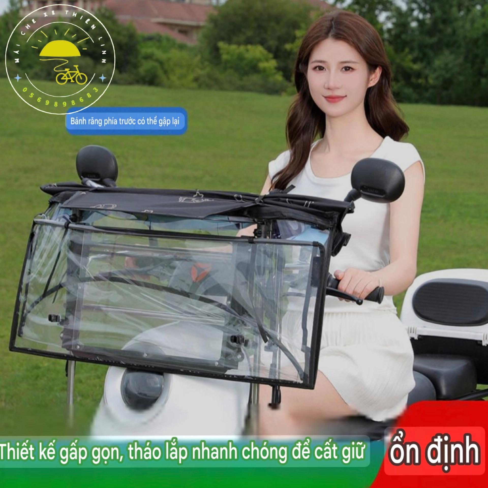 Mái che xe - bạt - đôi - gấp gọn phút mốt - lắp chân gương - 885-duoc-ban-tai-Mái che xe máy và xe điện Thiên Linh