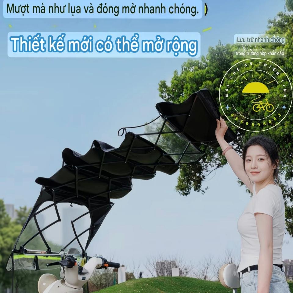 Mái che xe - bạt - đôi - gấp gọn phút mốt - lắp chân gương - 865-duoc-ban-tai-Mái che xe máy và xe điện Thiên Linh