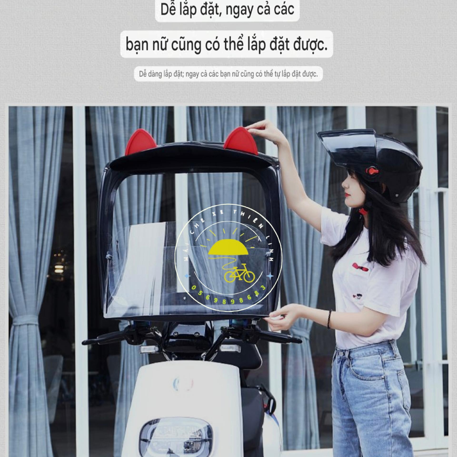 Mái che xe - nhựa - đơn - lắp chân gương - 830-duoc-ban-tai-Mái che xe máy và xe điện Thiên Linh