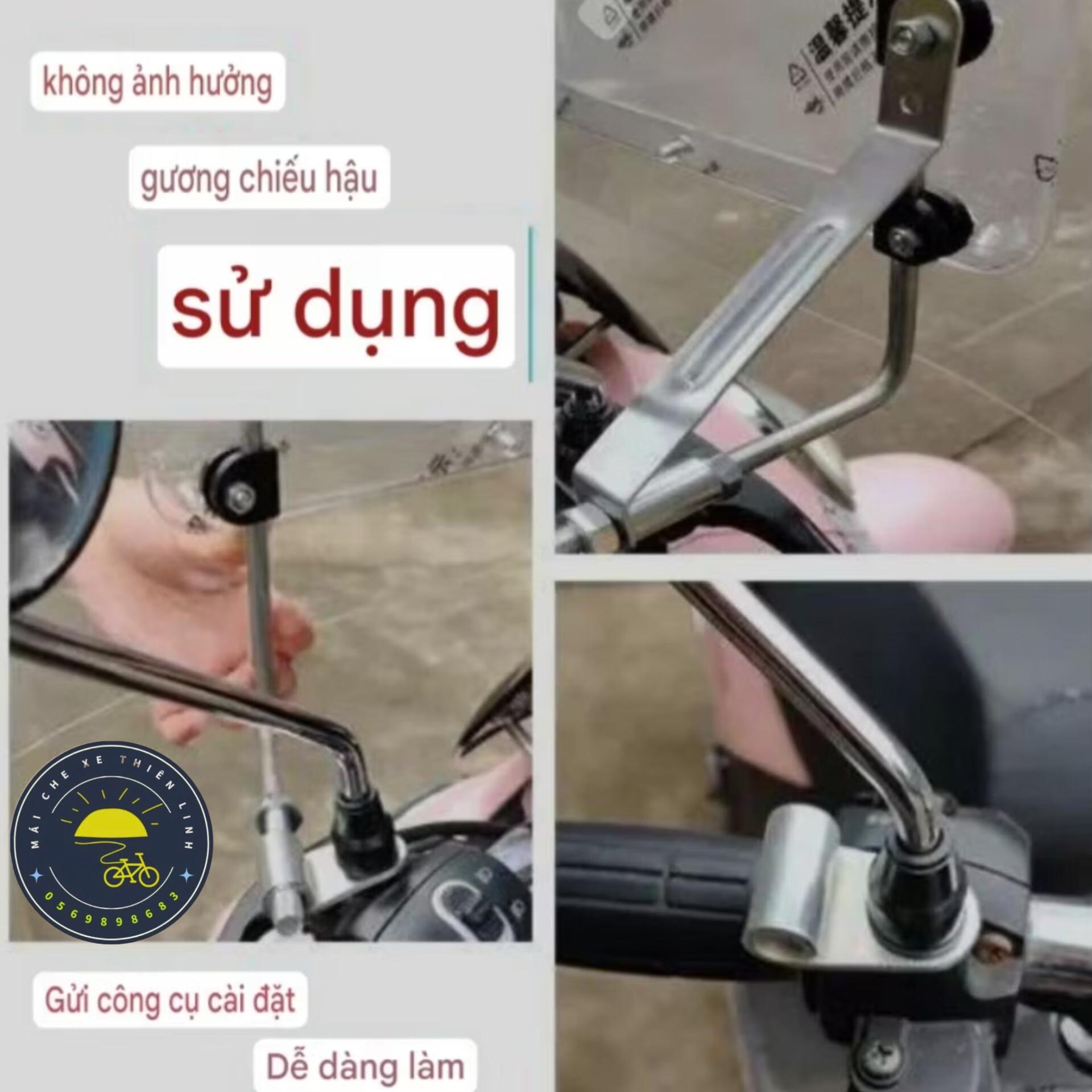 Mái che xe - nhựa - đôi - lắp chân gương - 720-duoc-ban-tai-Mái che xe máy và xe điện Thiên Linh