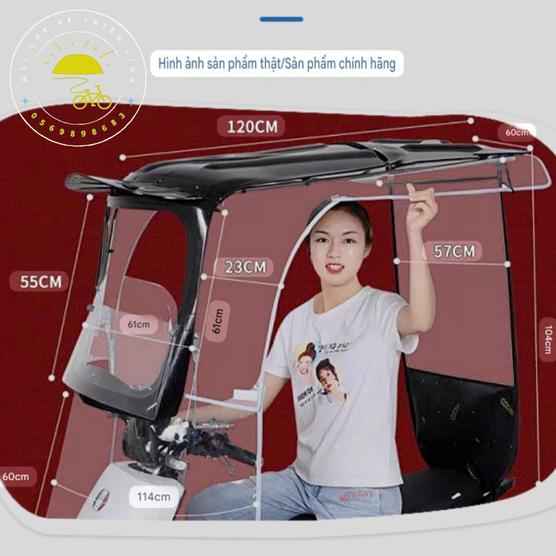 Mái che xe - nhựa - đôi - nối dài - lắp chân gương - 1275-duoc-ban-tai-Mái che xe máy và xe điện Thiên Linh
