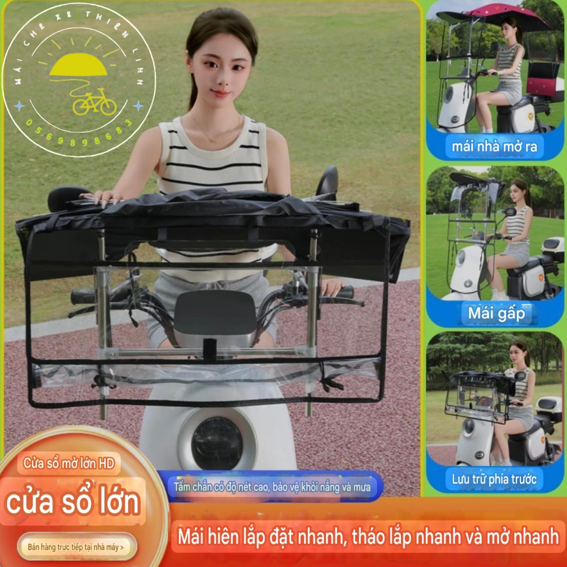 Mái che xe - bạt - đôi - gấp gọn phút mốt - lắp chân gương - 710-duoc-ban-tai-Mái che xe máy và xe điện Thiên Linh
