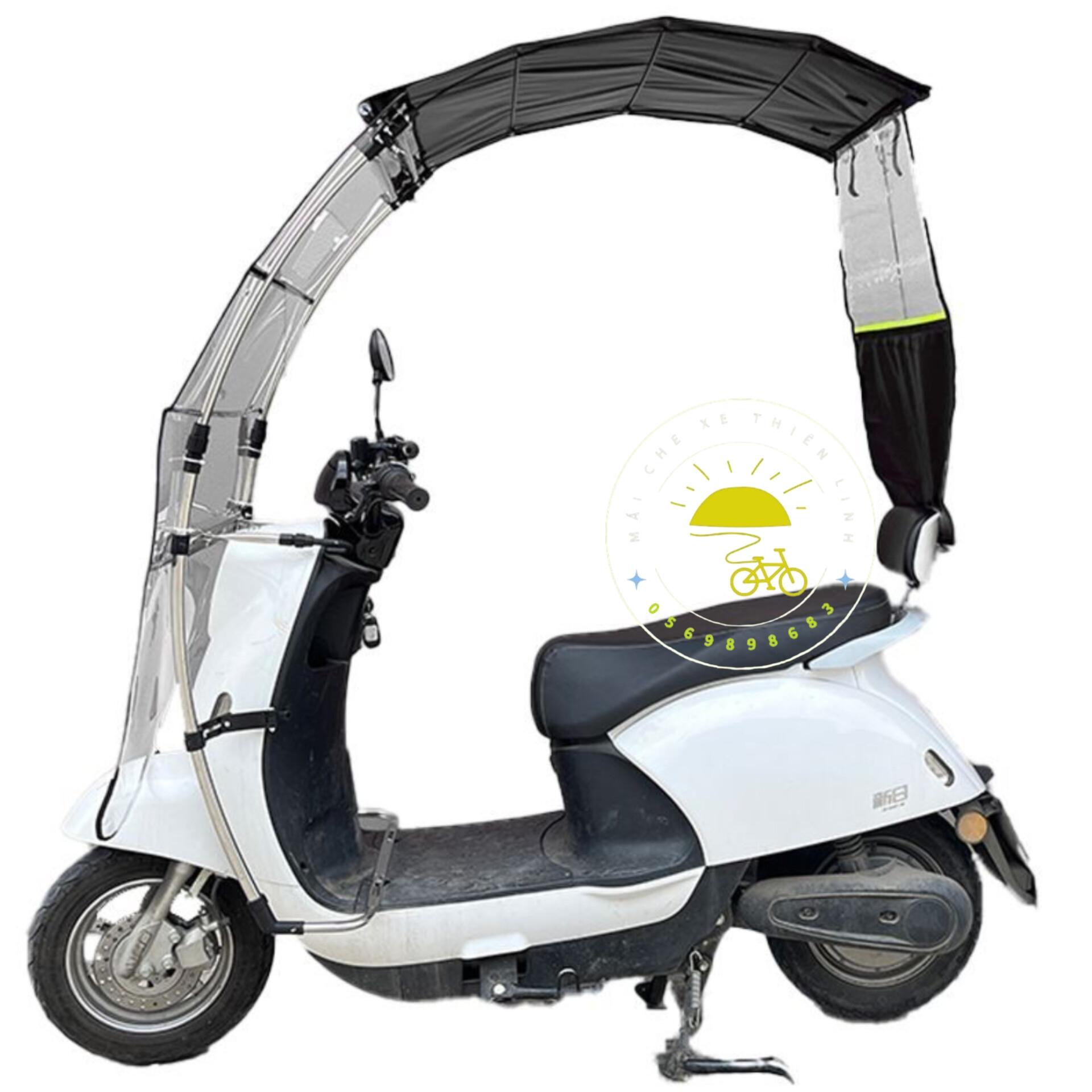 Mái che xe - bạt - đôi - gấp gọn phút mốt - bắt vào thân xe - 740 (cho xe ga và xe điện có chỗ để chân)-duoc-ban-tai-Mái che xe máy và xe điện Thiên Linh