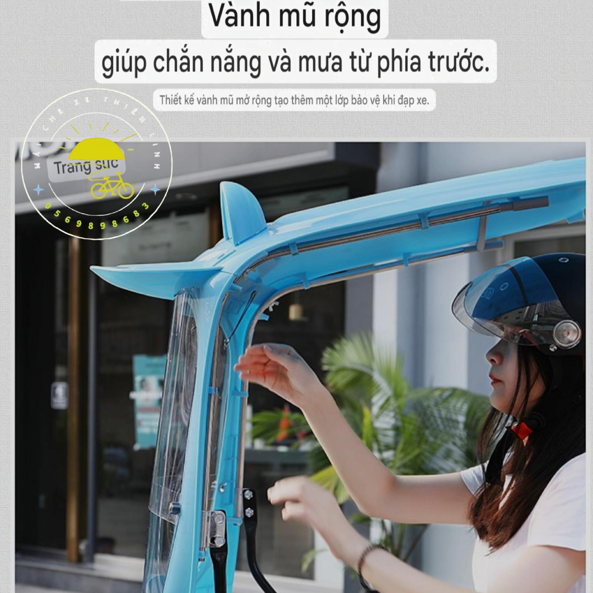 Mái che xe - nhựa - đơn - lắp chân gương - 830-duoc-ban-tai-Mái che xe máy và xe điện Thiên Linh