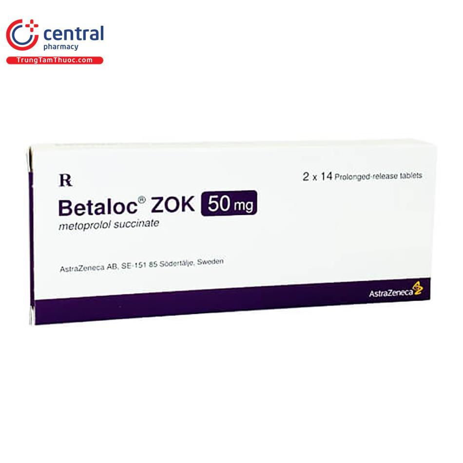 Betaloc ZOK 50mg hộp 2 vỉ x 14 viên Thụy Điển-duoc-ban-tai-Dược Châu Long