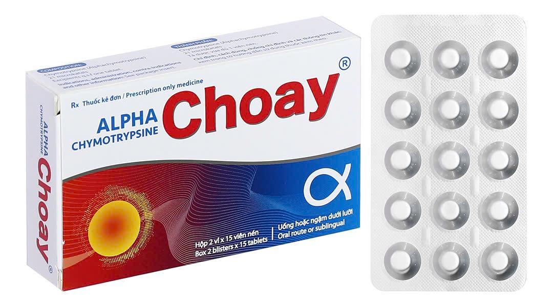 Alphachymotrypsin -- CHOAY hộp 2vỉ x 15 viên Sanofi -duoc-ban-tai-Dược Châu Long
