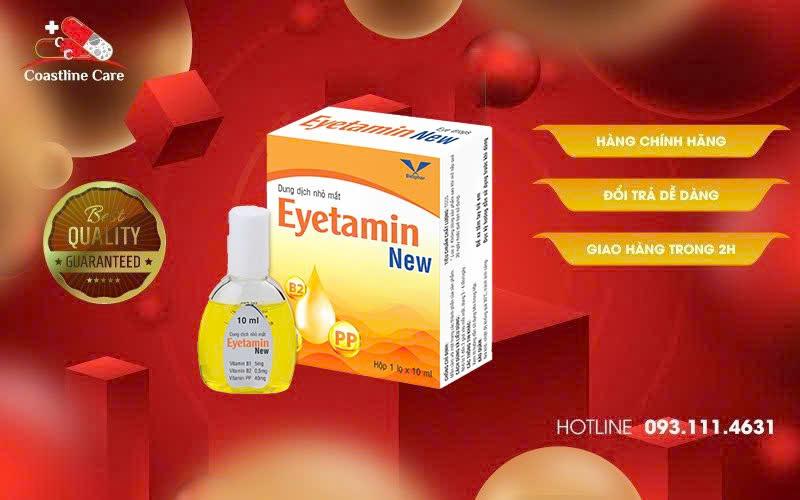 Eyetamin Nhỏ Mắt Vàng VTM lọ 10ml Bidiphar-duoc-ban-tai-Dược Châu Long