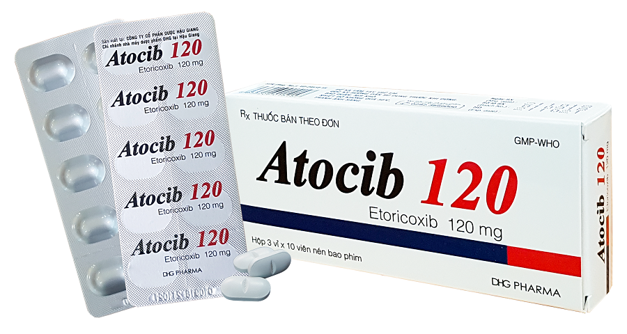 Atocib 120 mg ( etoricoxib 120mg ) Hộp 3 Vỉ x 10 Viên HG-duoc-ban-tai-Dược Châu Long