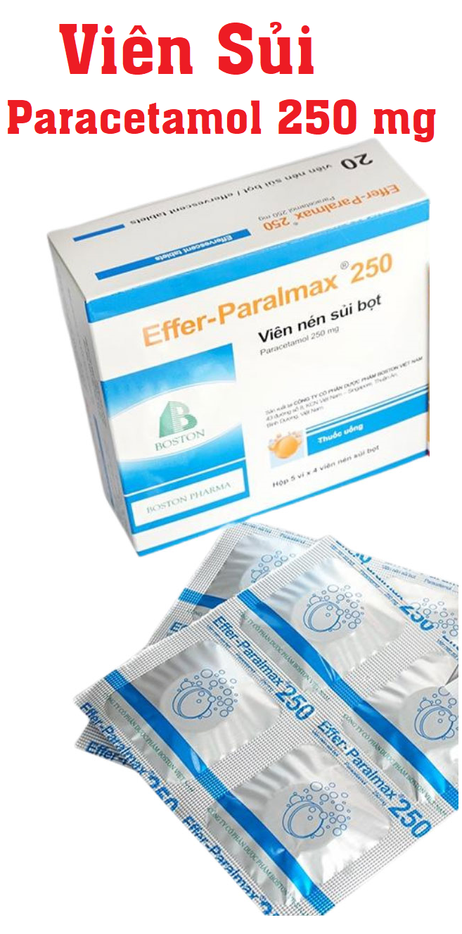 Eff - Paramax 250 Sủi ( Paracetamonl 250mg ) Hộp 5 vỉ x 4 Viên Sủi BOSTON-duoc-ban-tai-Dược Châu Long